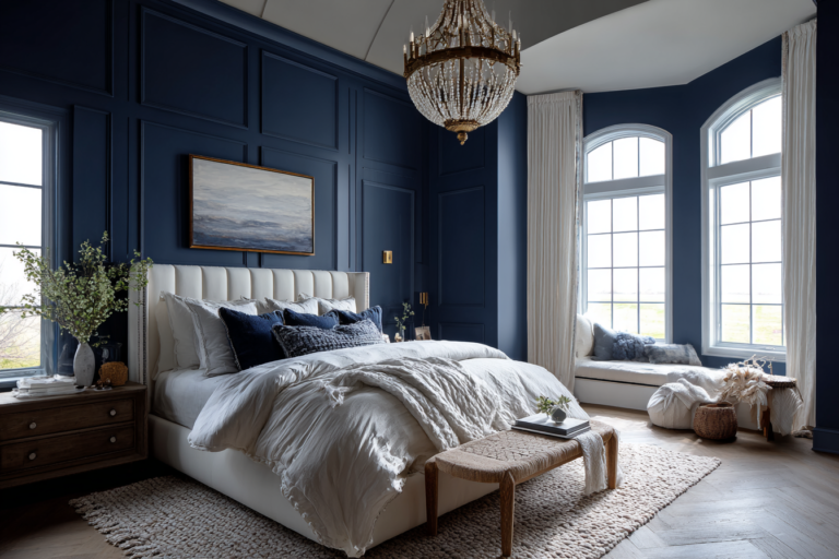 navy blue bedroom ideas