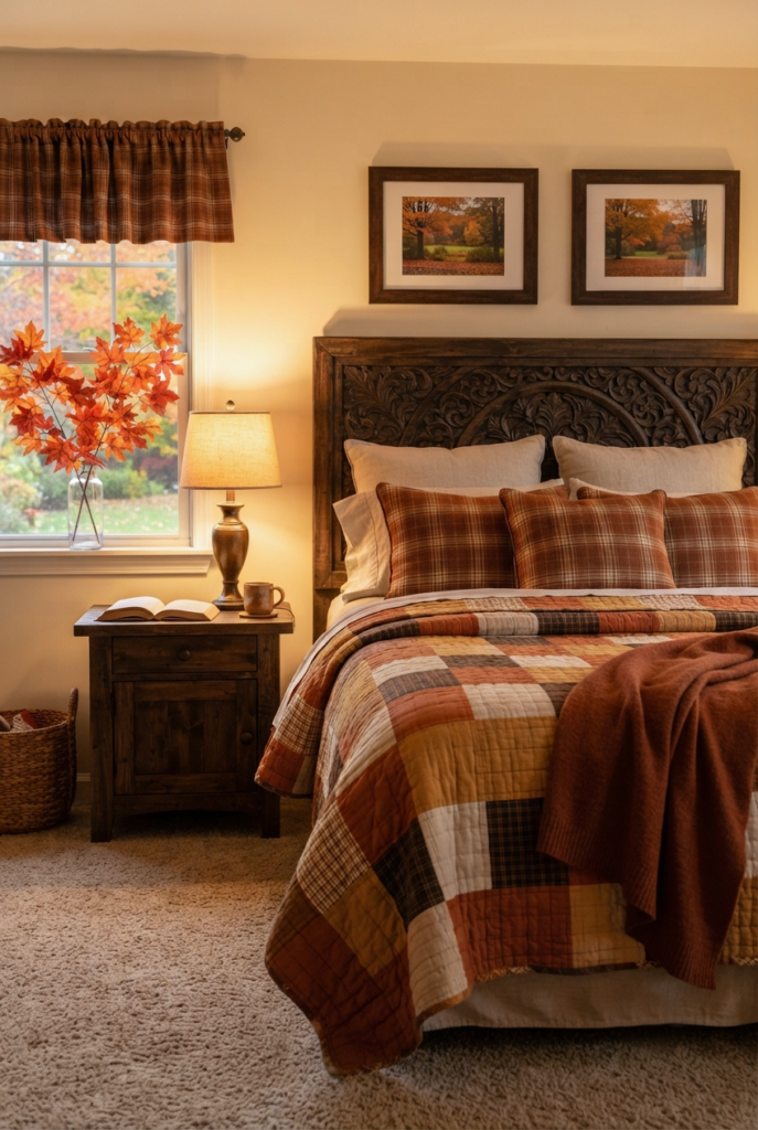 Cozy fall bedroom ideas for a warm, autumnal retreat
