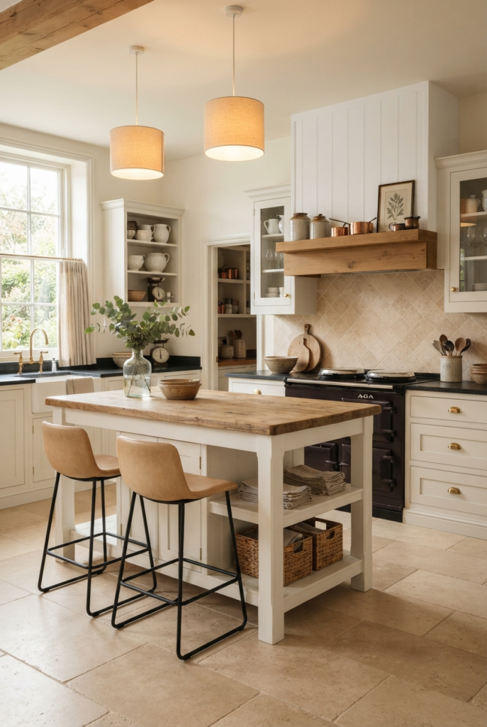 warm white cream kitchen